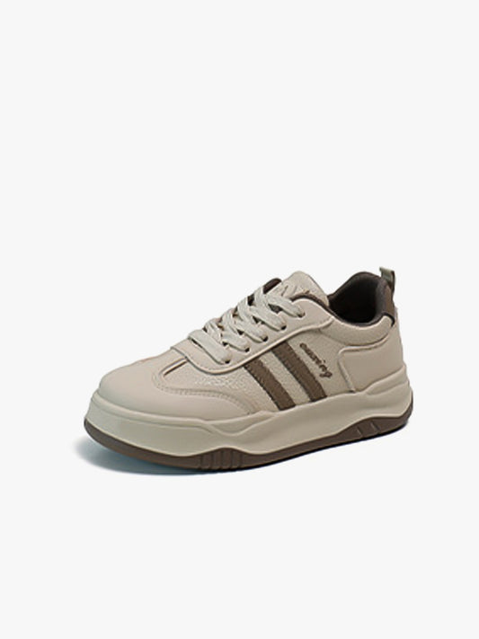 Thick-Soled Round-Toe Casual Sneakers