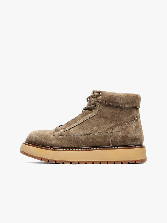 High-Top Thick-Soled Pigskin Martin Boots