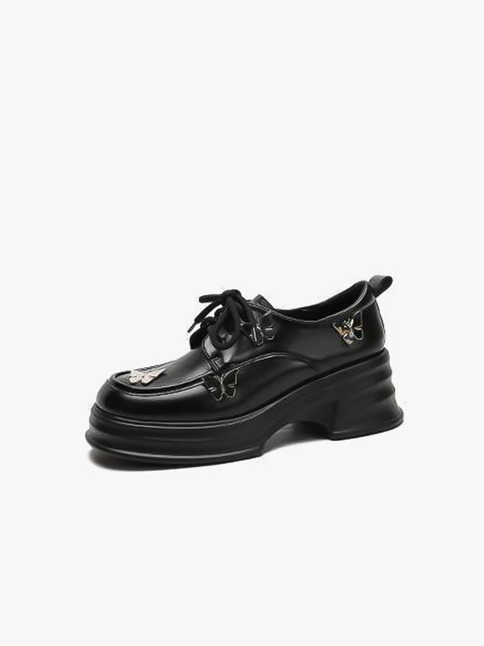 Lightweight Platform Bow Heel Loafers