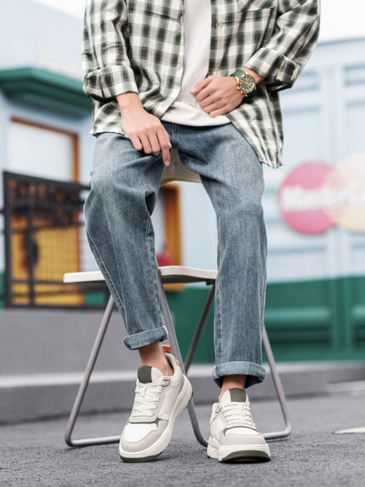 Low-Top Soft-Soled Platform Sneakers