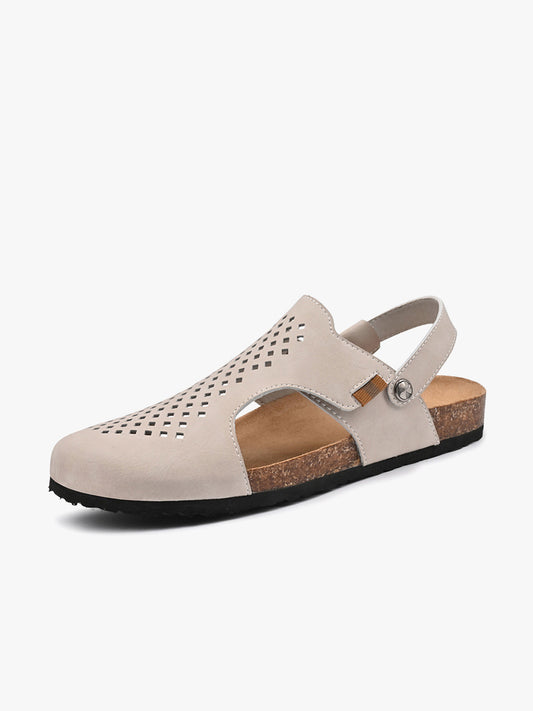 Beach Wear Cork Hole Closed Toe Sandals