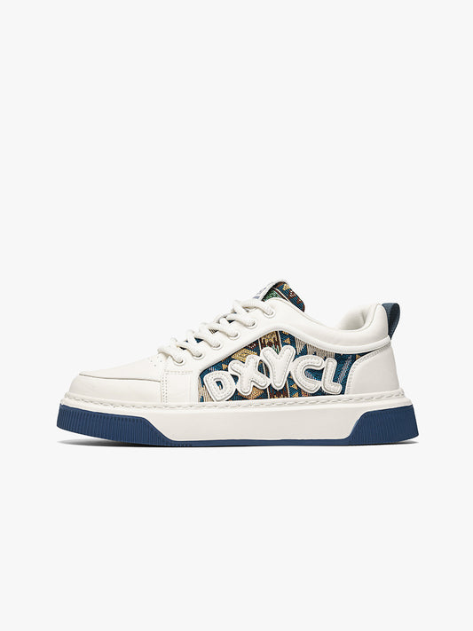 Lightweight Platform Embroidered Sneakers